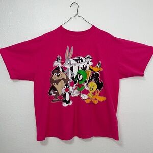 Vintage Looney Tunes Pink Warner Bros Shirt